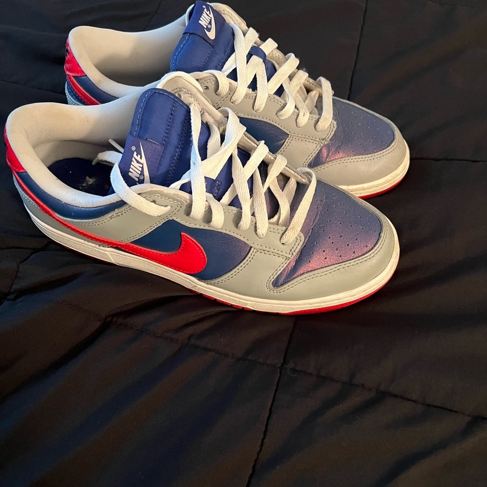 Nike Athletic Shoes - Blue, Red, and Gray